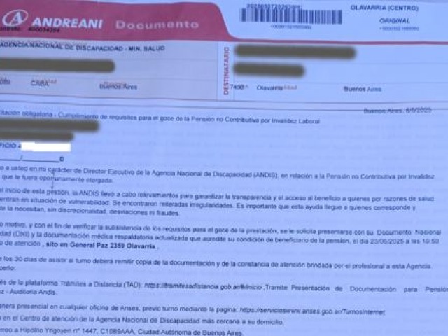 Desconcierto por citaciones de la Agencia Nacional de Discapacidad